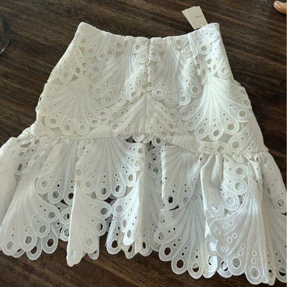 NWT MAJE Julie Guipure Lace Mini Skirt 36 us 4 - Picture 12 of 13